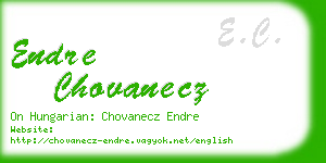 endre chovanecz business card